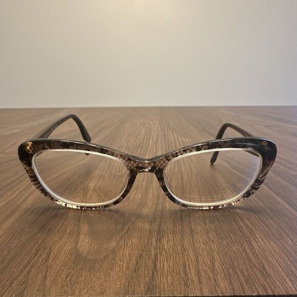 Valentino V2654 Black Pattern Cat Eye Women’s Eyeglass Frames 53-17-135 Italy main image 6